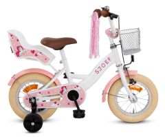 SJOEF Dolly Meisjesfiets 12 inch | 2-4 Jaar | Unicorn | Wit