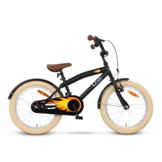 SJOEF Cruise Jongensfiets 18 inch - Mat Zwart