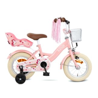 SJOEF Dolly Meisjesfiets 12 inch - 2-4 Jaar - Unicorn - Roze 