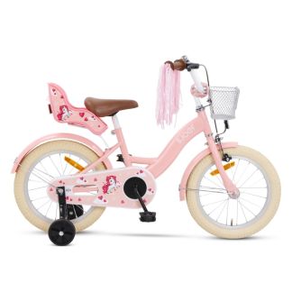 SJOEF Dolly Meisjesfiets 16 inch - 4-6 Jaar - Unicorn - Roze 