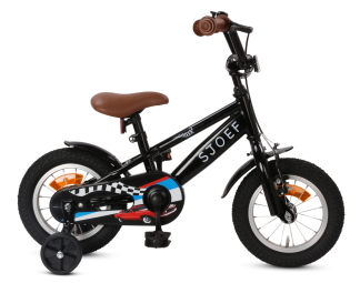 SJOEF Race Jongensfiets 12 inch - Zwart (tweede kansje)