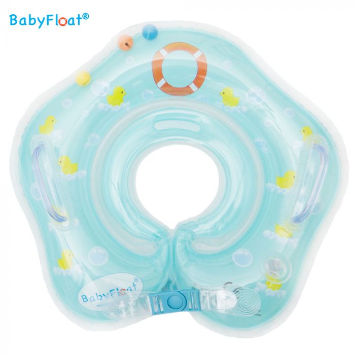 BabyFloat Eendjes - Zwemband voor de nek - Blauw