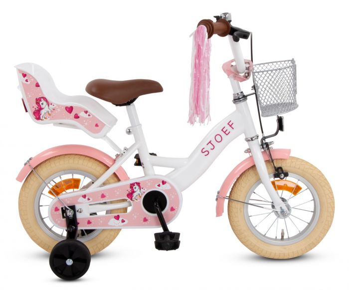 Op te slaan pasta comfortabel SJOEF Dolly Meisjesfiets 12 inch - Wit